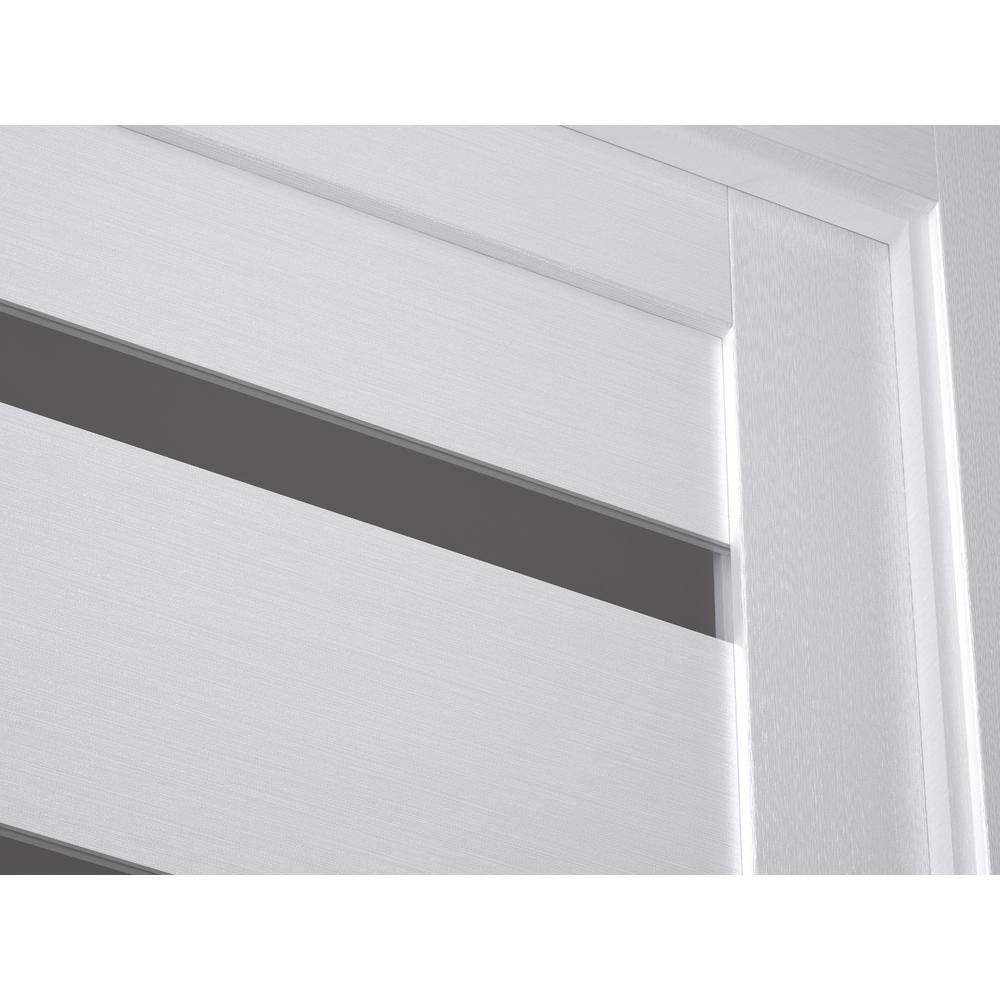 Belldinni Kina No Bore Solid Core 5-Lite Frosted Glass PP Finished Wood Composite Interior Door Slab