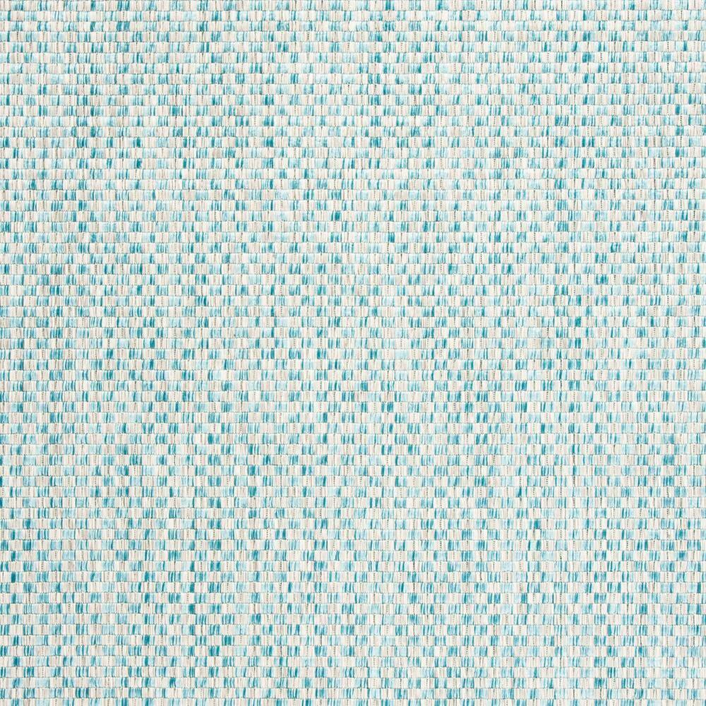 Courtyard CY8653 Power Loomed Indoor and Outdoor Area Rug - Light Blue/Light Grey - 4'x4' - Safavieh