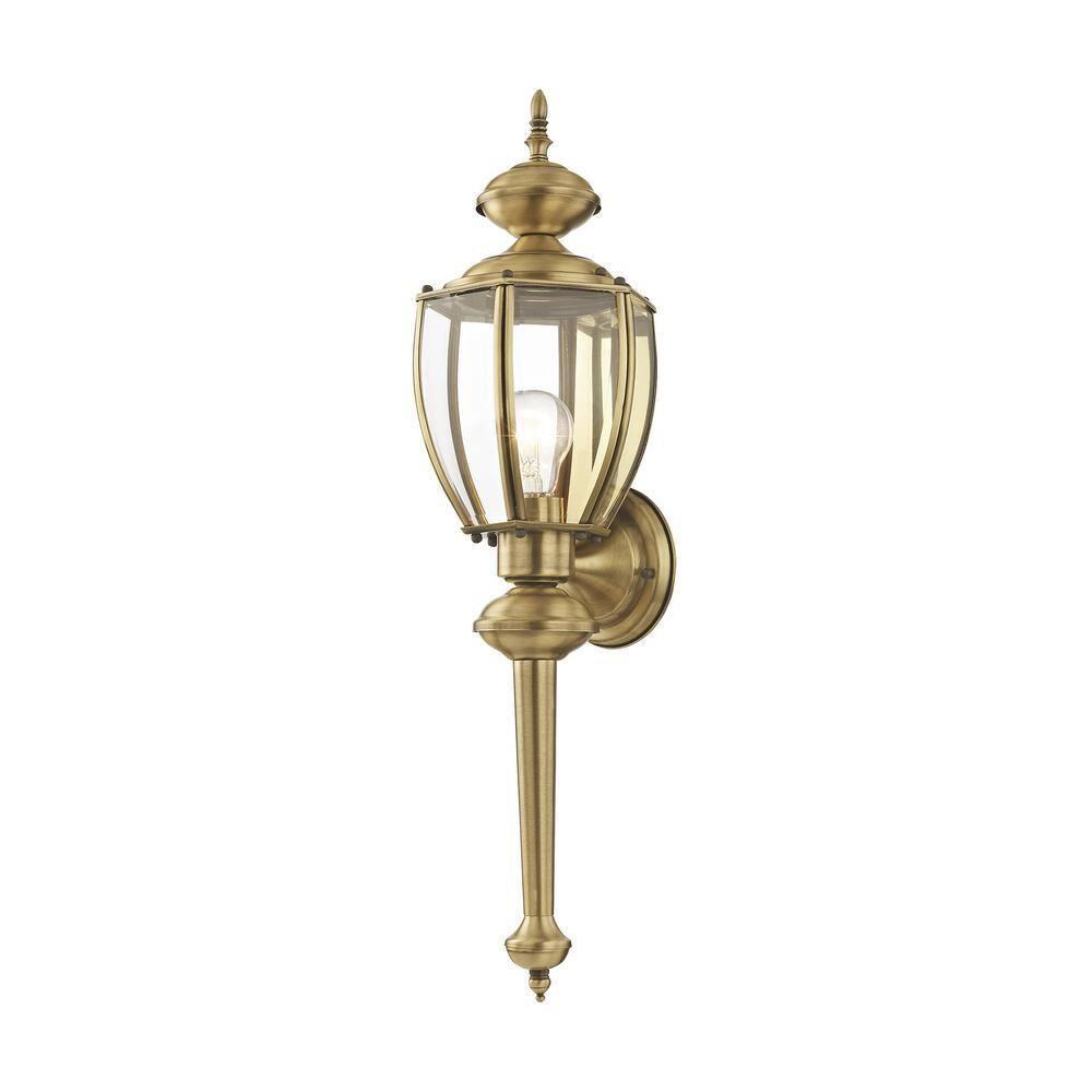 Livex Lighting 1 - Light Wall Light in  Antique Brass