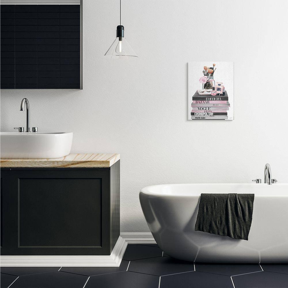 Stupell Industries Fashion Accessories Glam Magazine Book Stack, 16" x 20"