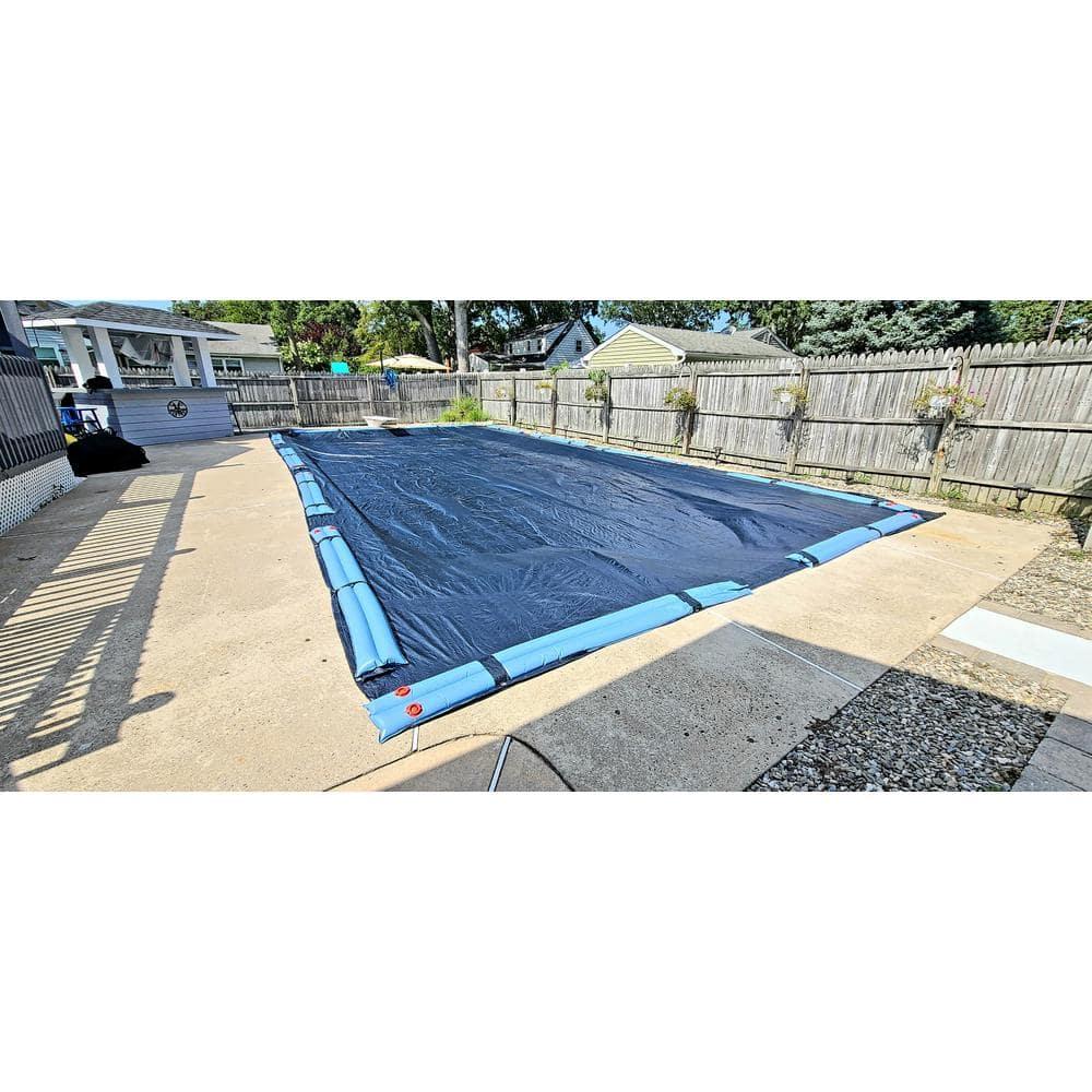 Winter Block inground Pool Laminated Polyethylene Winter Cover, Rectangular,18 x 36 ft