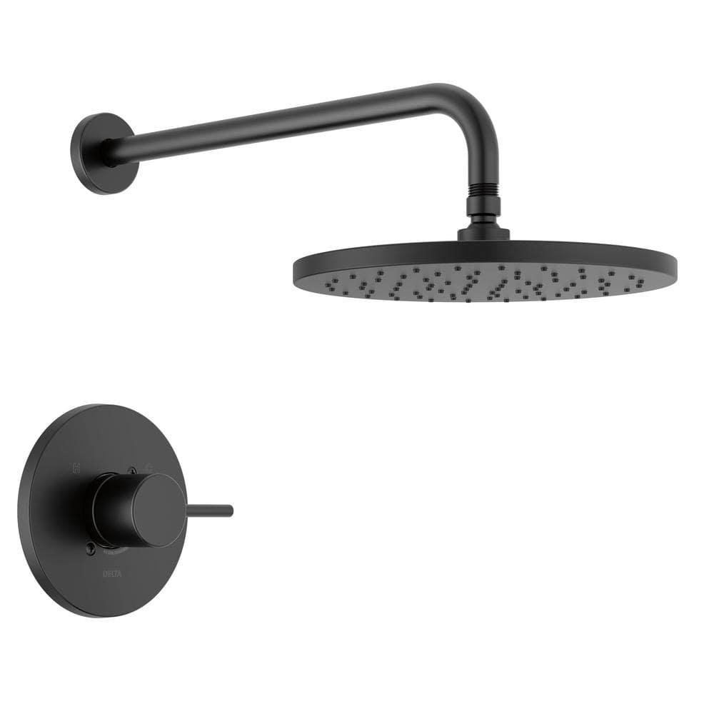 Modern Raincan Round Single-Function Shower Faucet Set, Valve Trim Kit, Rainfall Shower Head