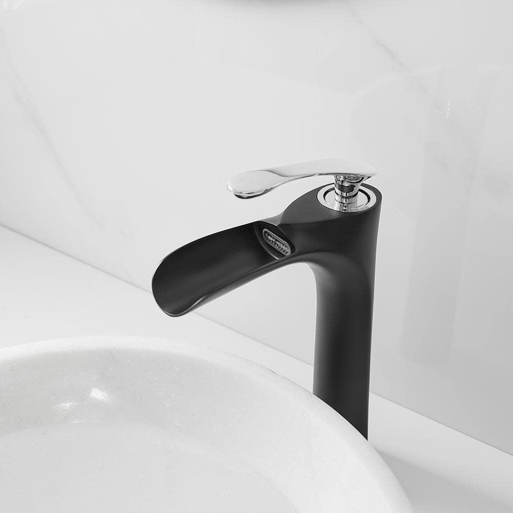 BWE Single Hole Single Handle Bathroom Vessel Sink Faucet With Pop Up Drain Without Overflow