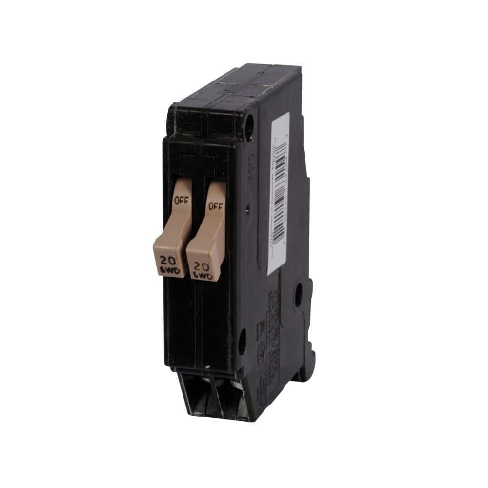 Eaton CHT2020 Cutler-Hammer Tandem Single Pole Circuit Breaker, 3/4", 20 Amp