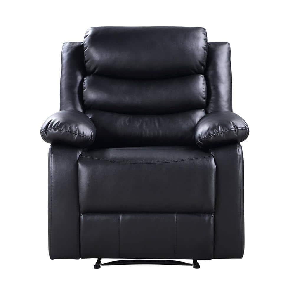39" Eilbra PU Recliner Sofa Black- Acme Furniture
