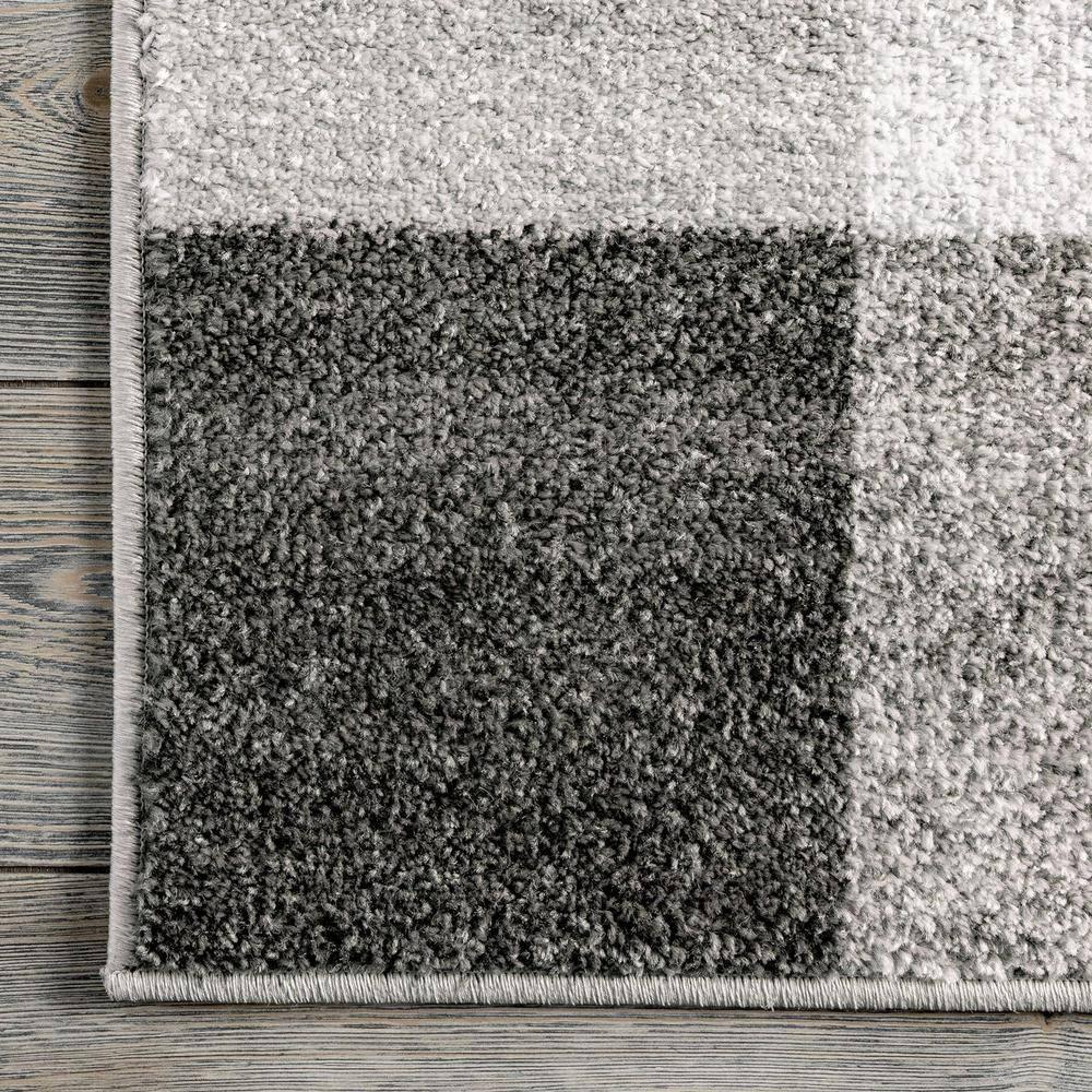 Nuloom Aisha Plaid 4x6 Indoor Area Rug for Living Room Bedroom Dining Room Kitchen, Grey/Ivory