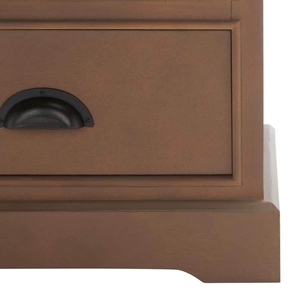 Griffin 3 Drawer Side Table - AMH5717 - Sepia - Safavieh Couture