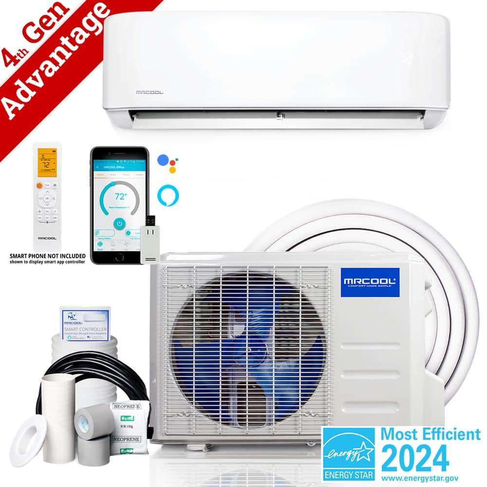 MrCool MRCOOL Advantage 12,000 BTU Ductless Inverter Wall Mount Heat Pump System, White