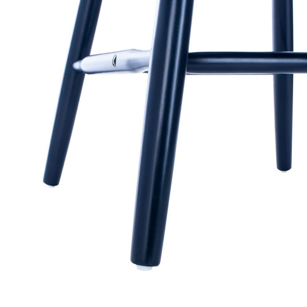 SAFAVIEH Parker Solid 17 in. H Spindle Dining Chair, Navy, Set of 2