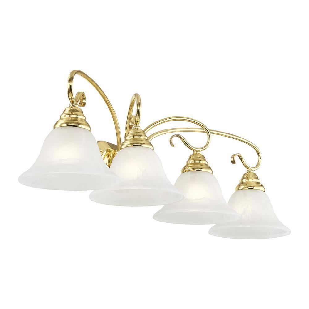 Livex Lighting Coronado 4 - Light Vanity in  Polished Brass