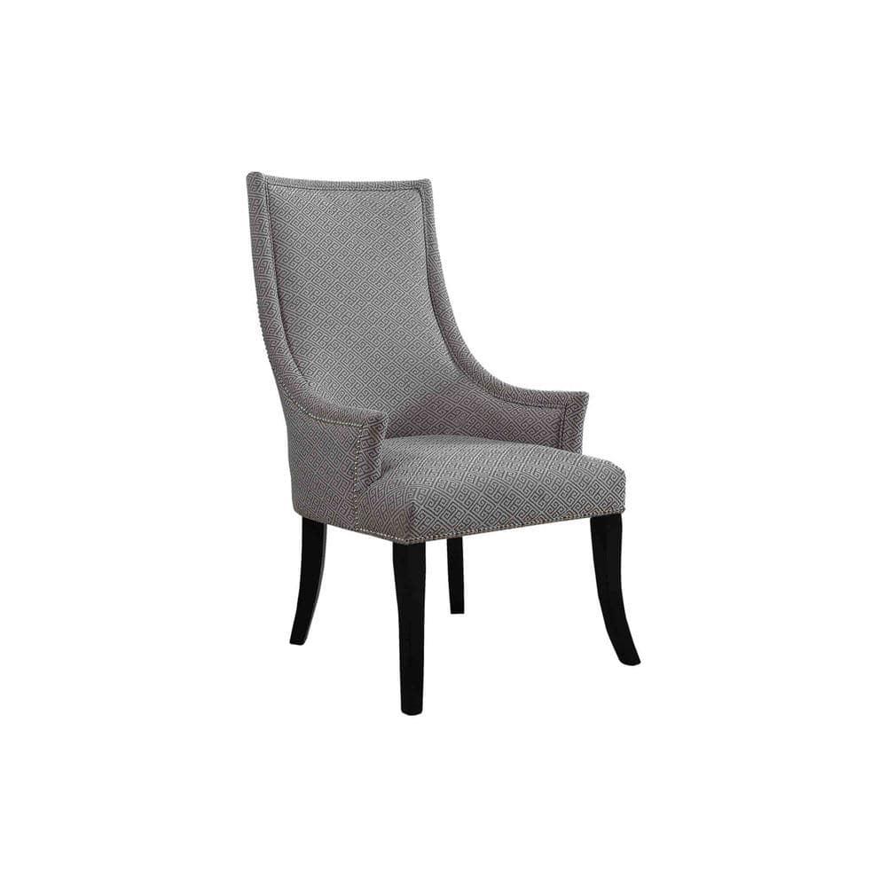 Best Master Republic Polyester Fabric Upholstered Acent Chair - Taupe/Light Gray