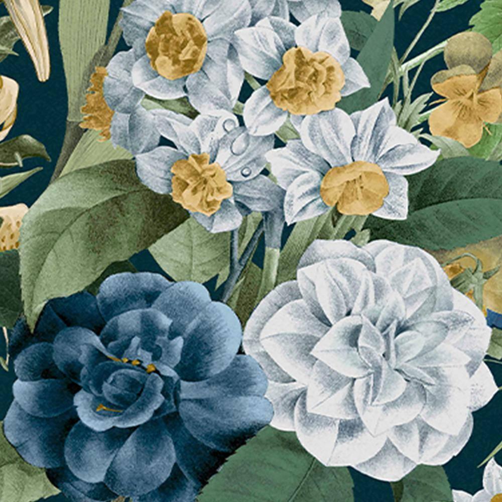 Glasshouse Flora Blue Floral Paste the Wall Wallpaper