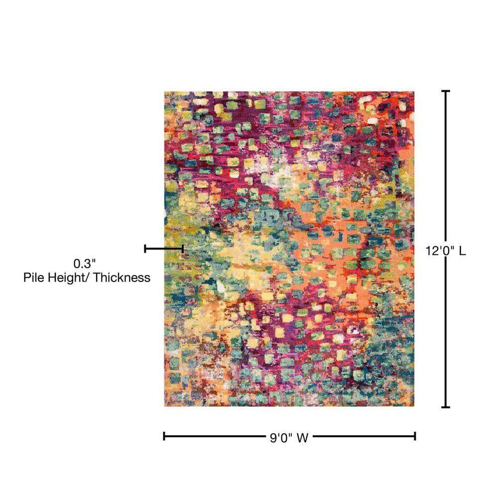Madison MAD425 Power Loomed Indoor Area Rug - Fuchsia/Gold - 9'x12' - Safavieh