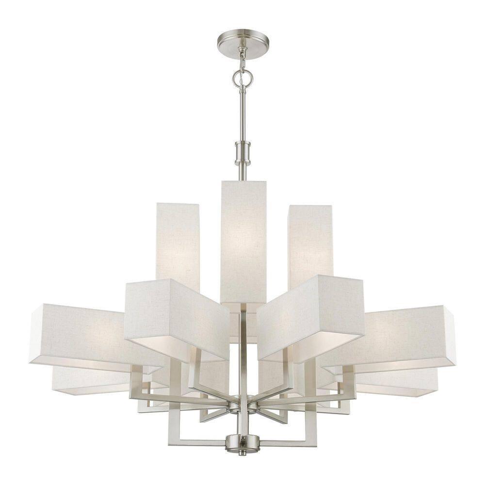 Livex Lighting Rubix 12 - Light Chandelier in  Brushed Nickel