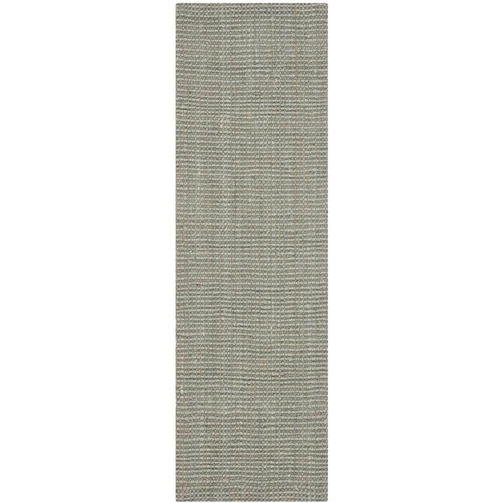 Natural Fiber NF730 Hand Woven Runner Rug - Green/Grey - 2'3"x9' - Safavieh.