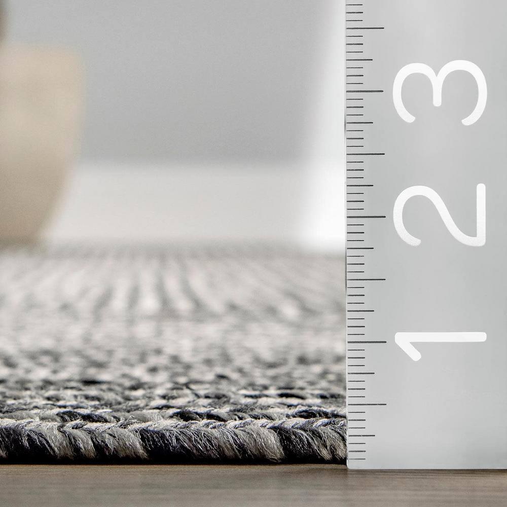 Nuloom Jayda Braided Gradience Indoor/Outdoor Outdoor - Charcoal 5' x 8'