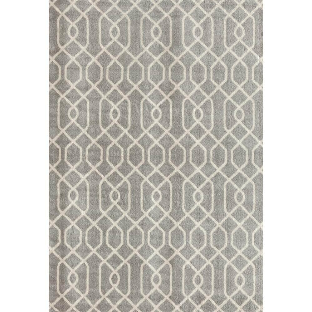 World Rug Gallery  Modern Trellis Pattern Area Rug Brown 5' x 7' 5' x 8', 6' Runner Indoor Living Room, Bedroom, Dining Room Rectangle Modern &