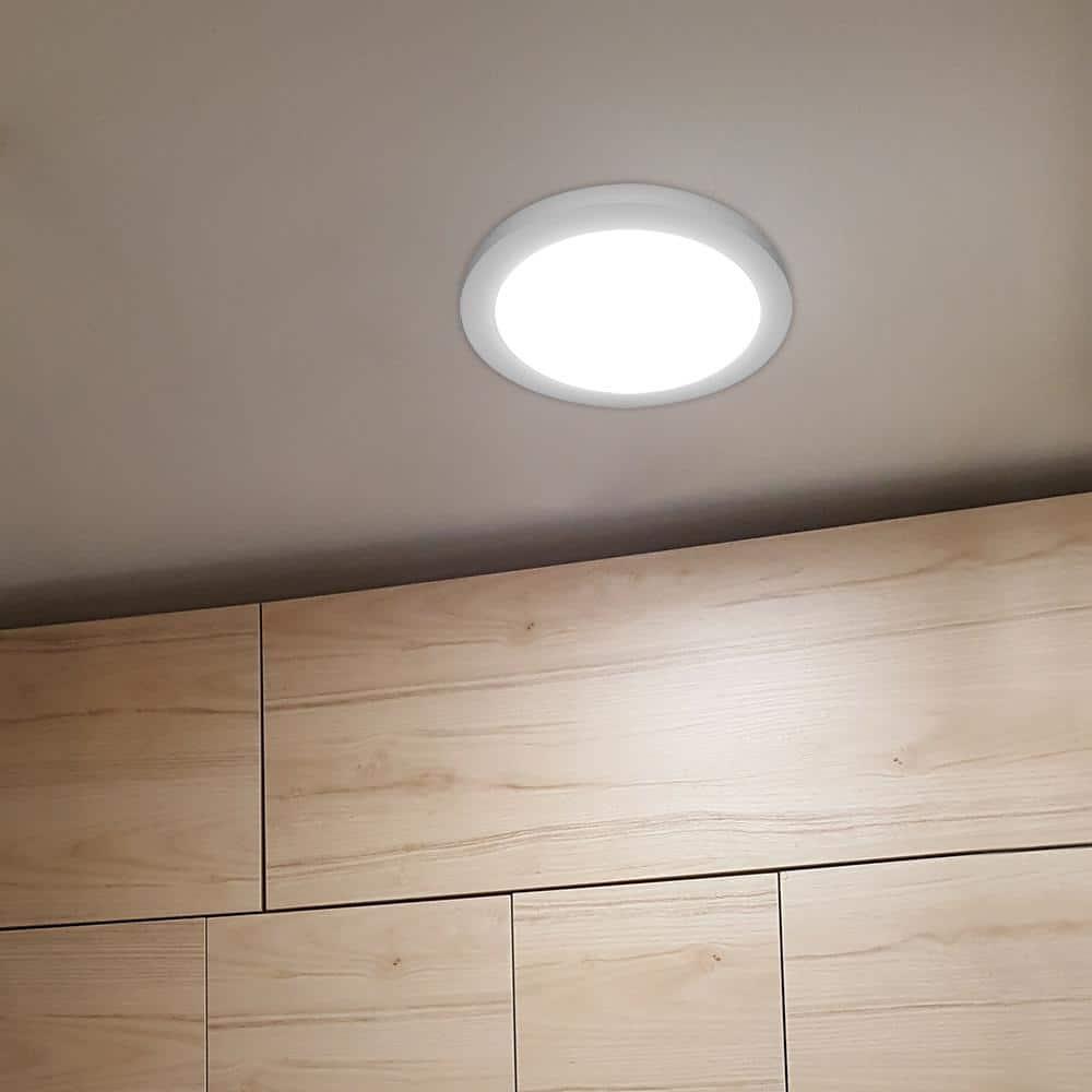 Feit Electric Flush Mount LED Round Flat Panel Light, White