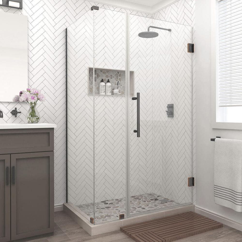 Bromley 72" H Semi-Frameless Rectangle Reversible Shower Enclosure