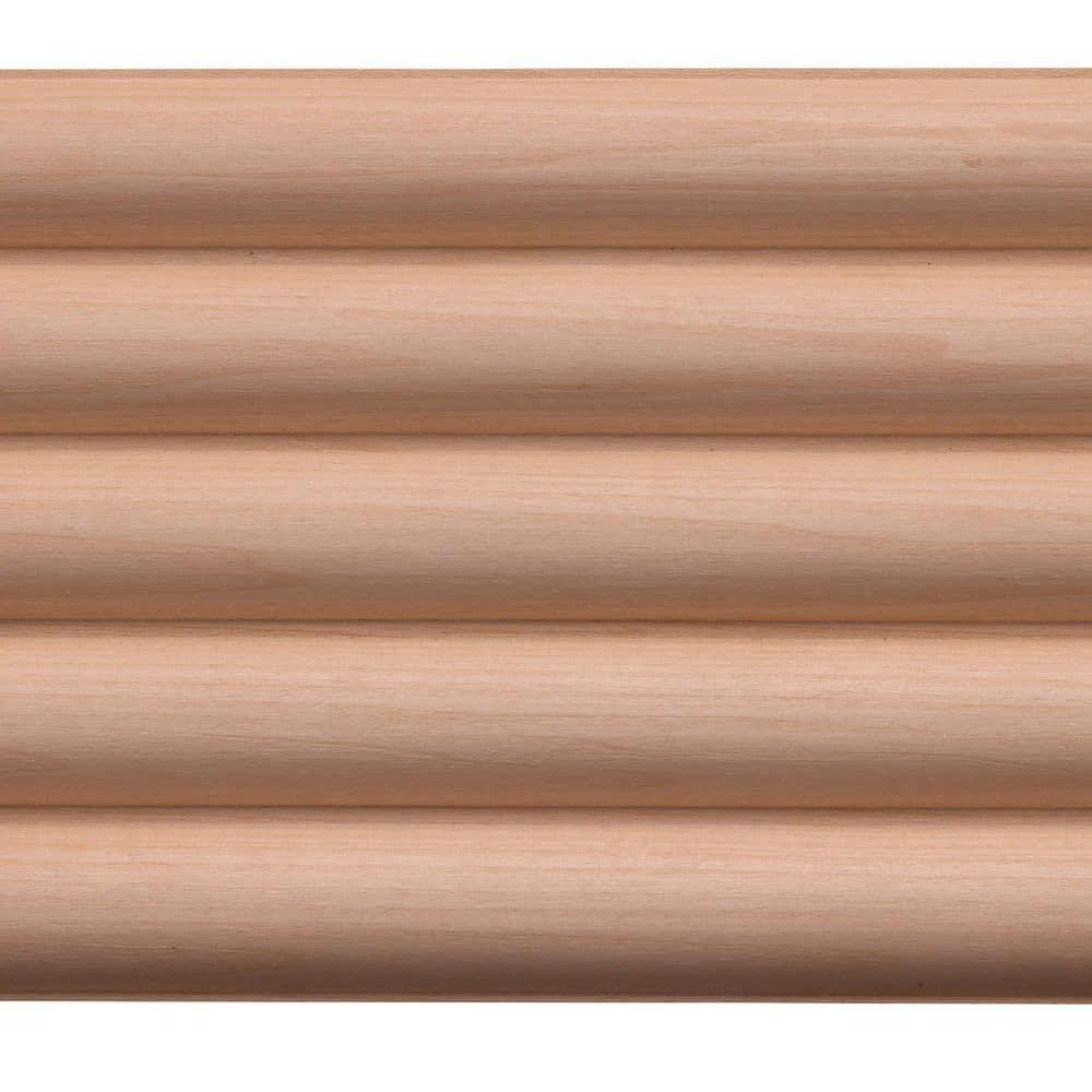 Ornamental Mouldings Reeded Hardwood 5 H x 96 W Accent Moulding