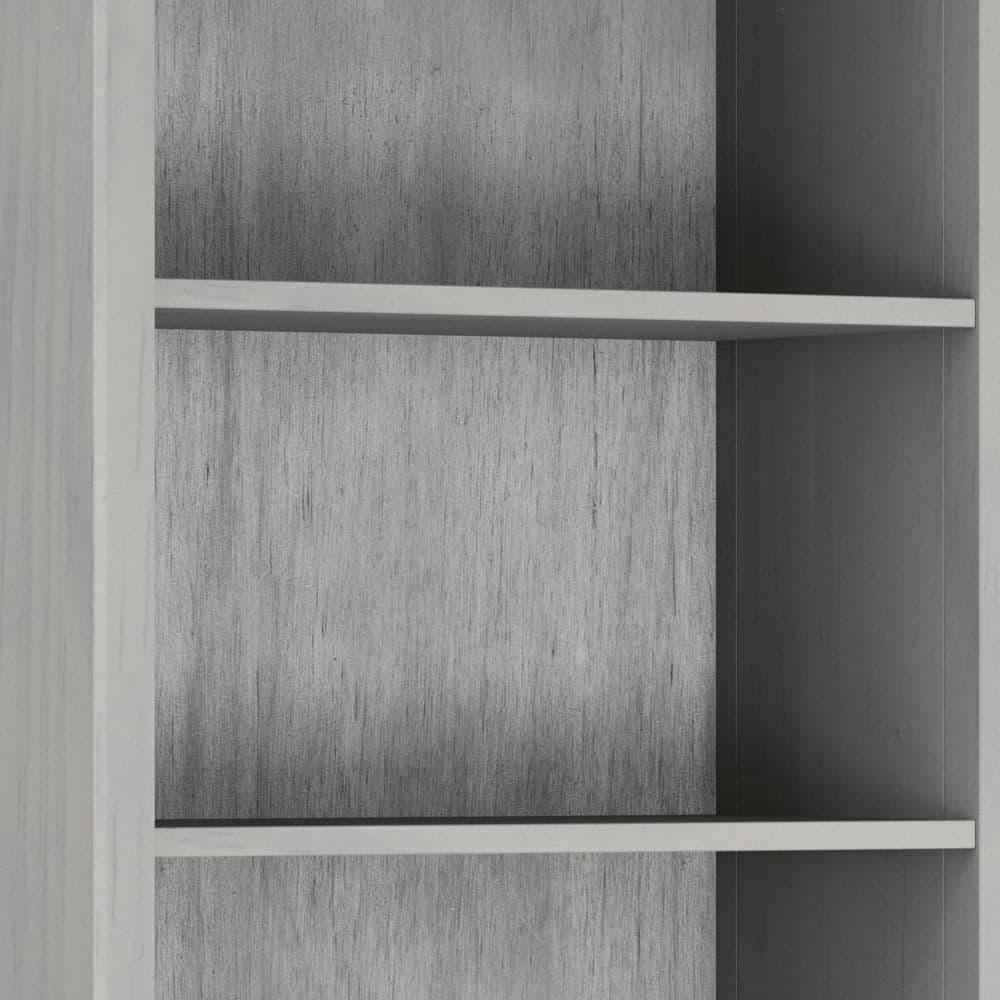 Simpli Home Amherst 30"W Solid Wood 5 Shelf Bookcase with Adjustable Shelves