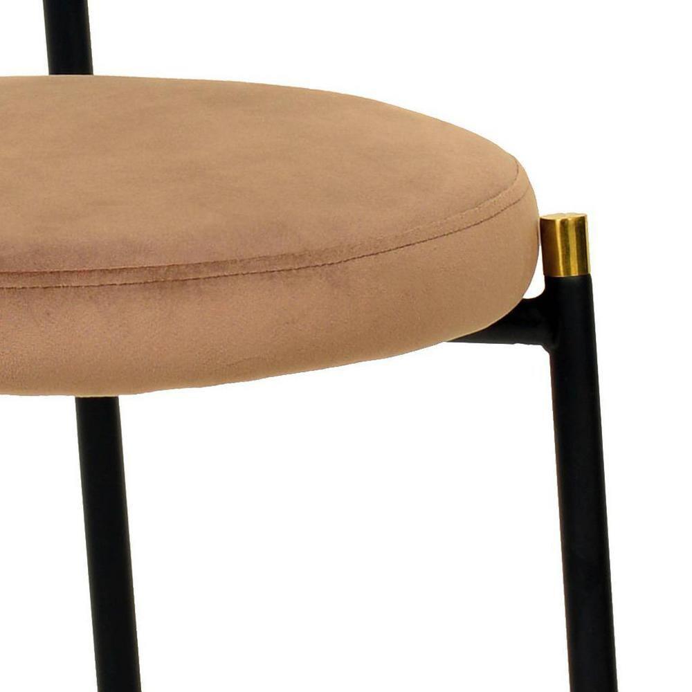 LeisureMod Euston Set of 2 Modern Dining Chairs with Wicker Back and Velvet Seat, Indoor Kitchen, Dining Room, Home, Contemporary Side Chair Seating