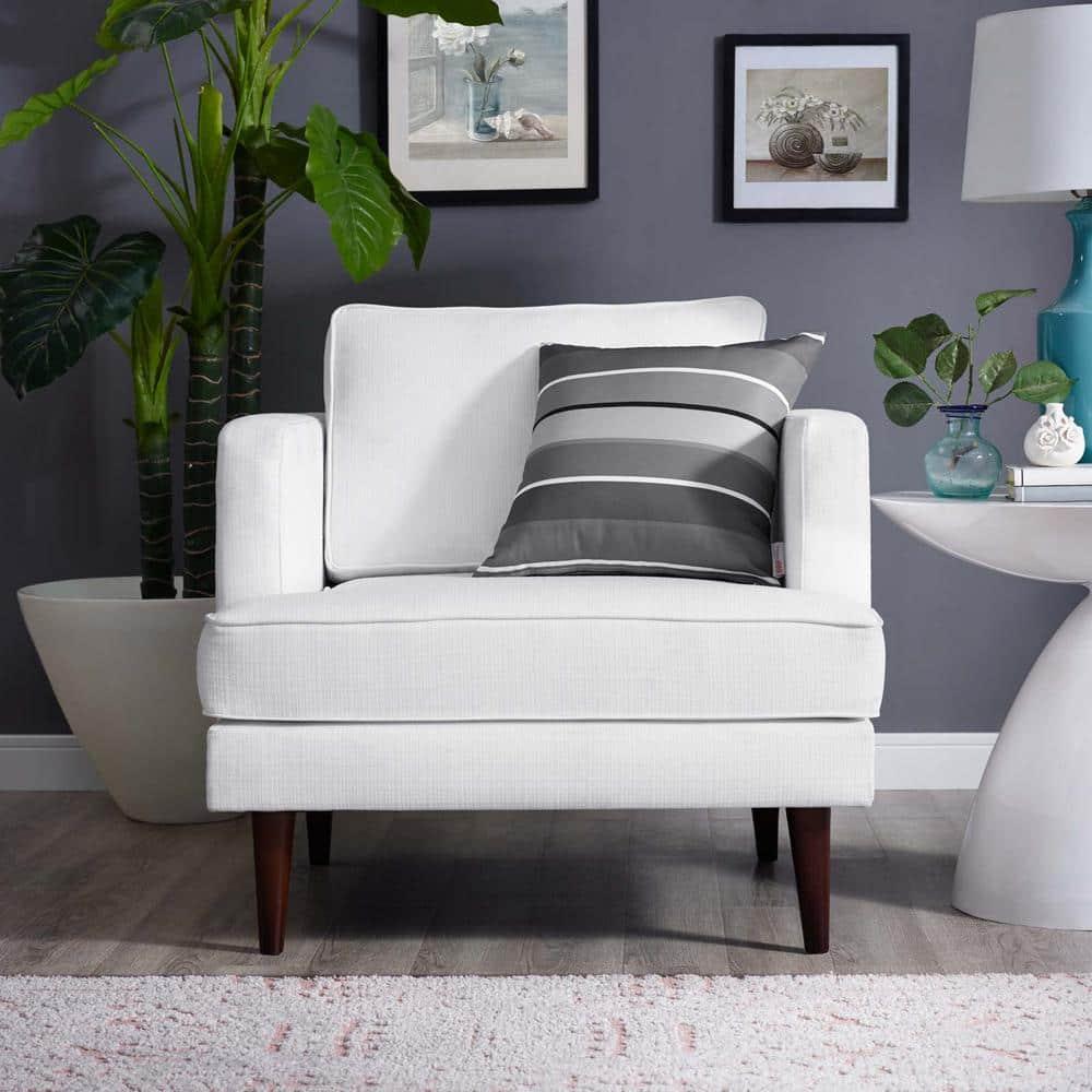 Modway Agile Upholstered Fabric Armchair - White