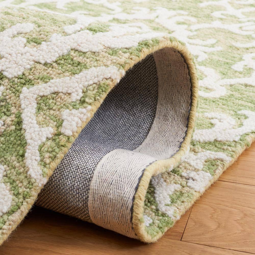 Blossom BLM104 Hand Tufted Area Rug - Light Green/Ivory - 6'x9' - Safavieh.