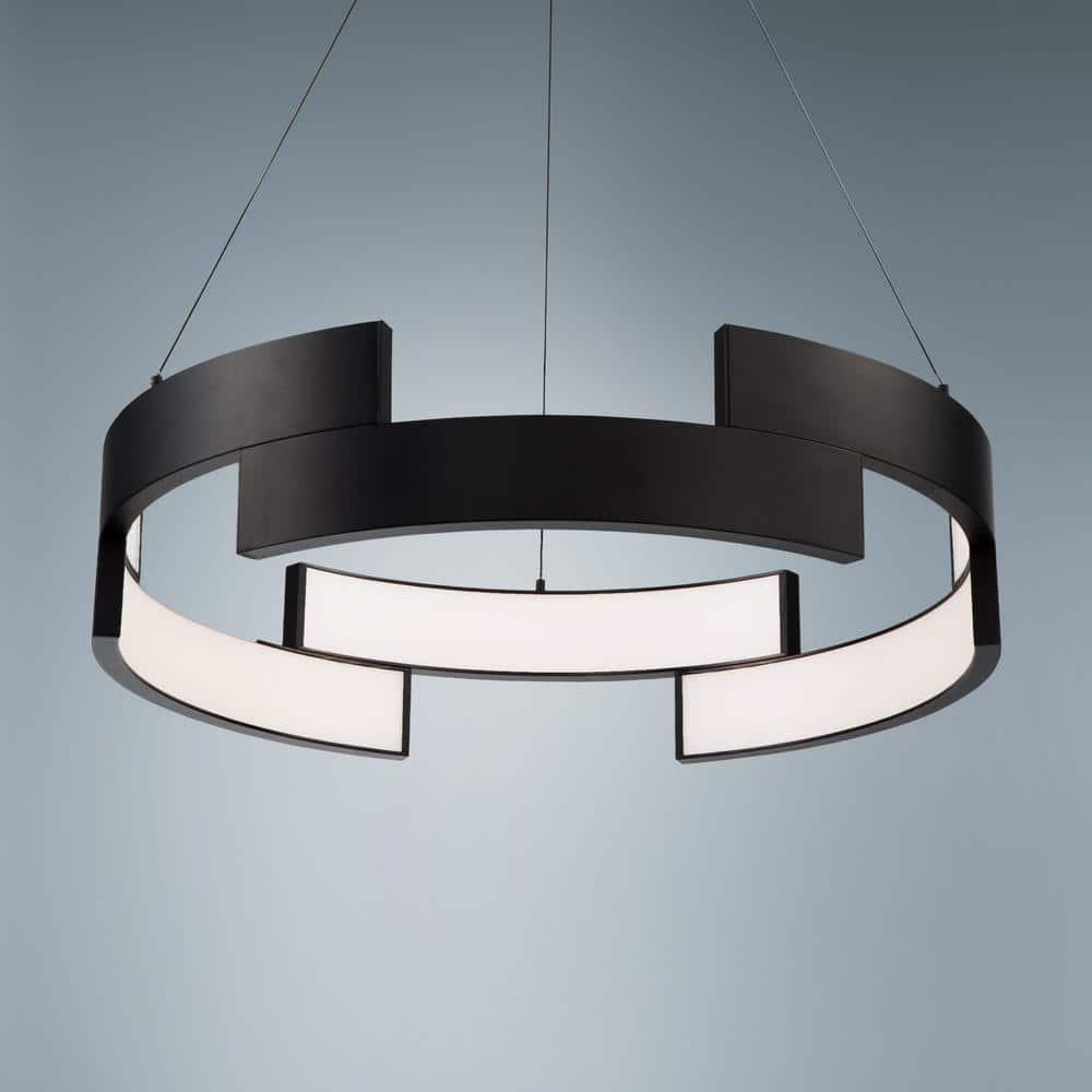 WAC Lighting Trap 38" LED 3000K Contemporary Aluminum Pendant in Black