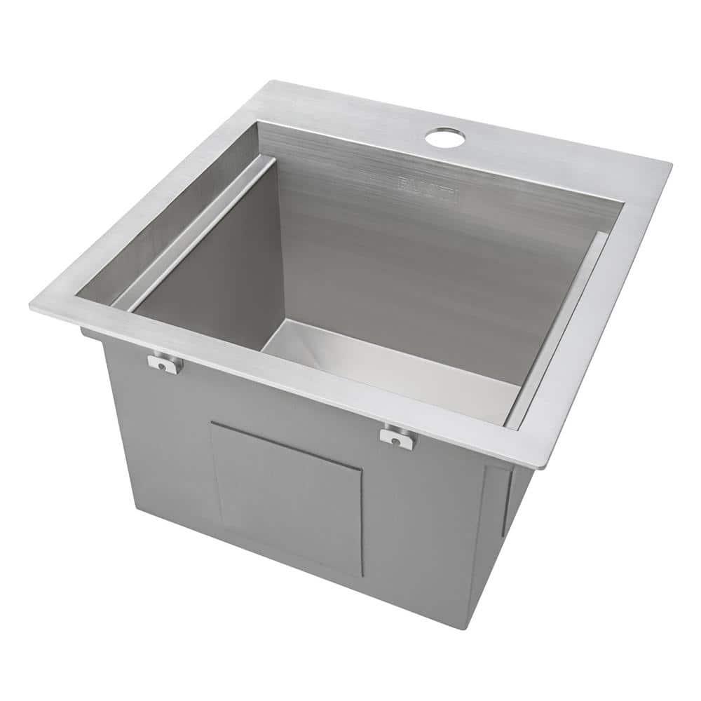 Ruvati Workstation Drop-in Topmount Bar Prep RV Sink 16 Gauge Stainless Steel