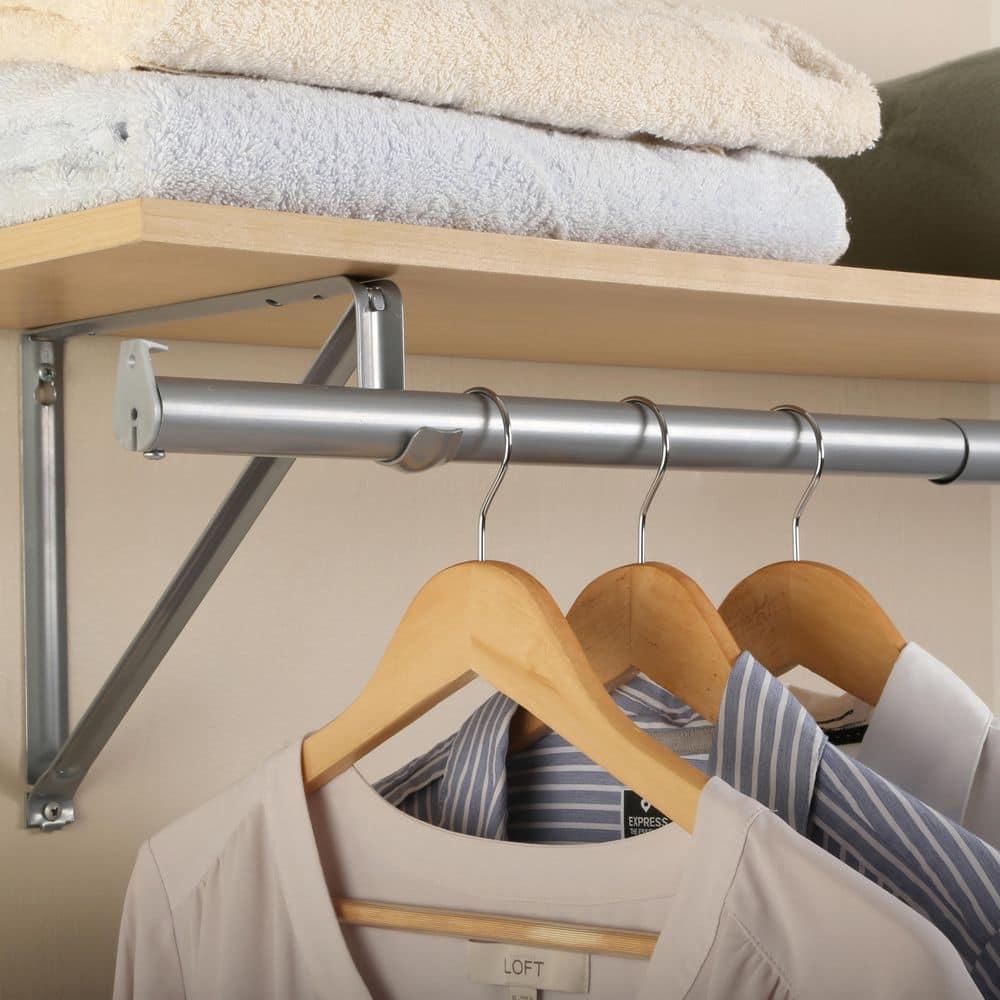John Sterling Closet Pole,Platinum,48 in L PB0022-30/48