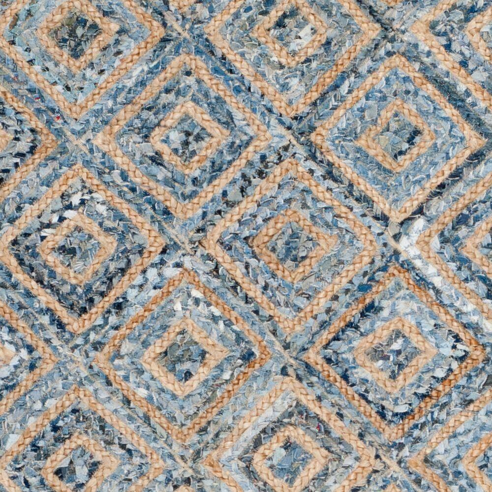 SAFAVIEH Cape Cod Alayna Braided Geometric Jute Area Rug, 5' x 8', Natural/Blue