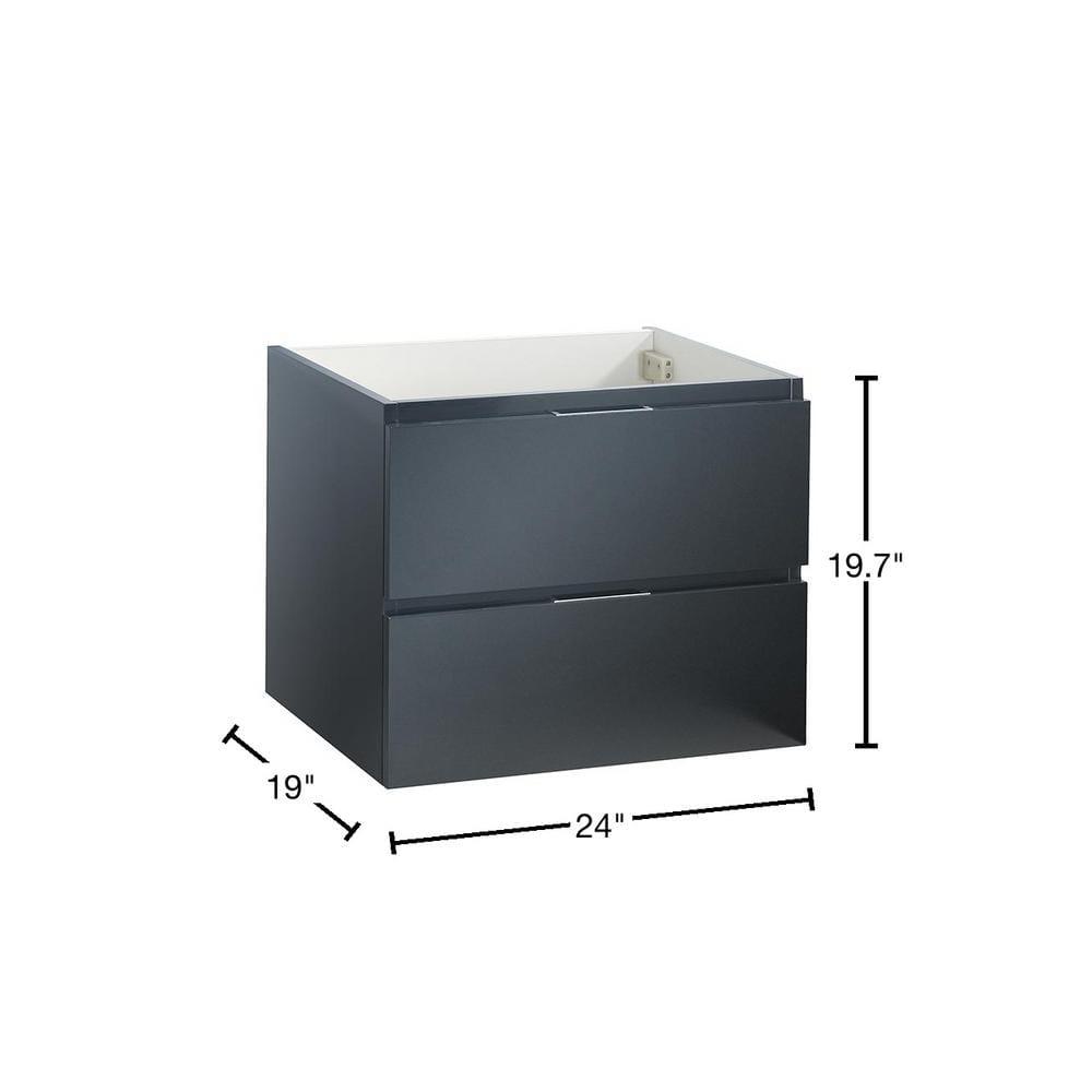 Valencia 24" Wall Mount Single Sink Bathroom Vanity Base Only (Top and Sink Not Included)
