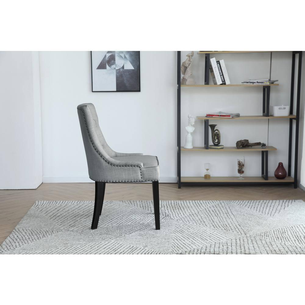 Christopher Knight Home Maggie Contemporary Tufted Armless Dining Chairs (Set of 2), Light Gray/Fabric
