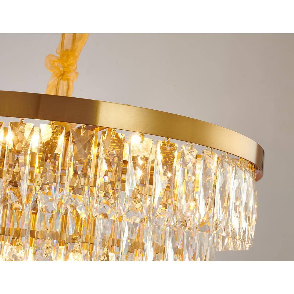 Brayton 16 Light 6 Tier Chrome Chandelier With Crystal Accents