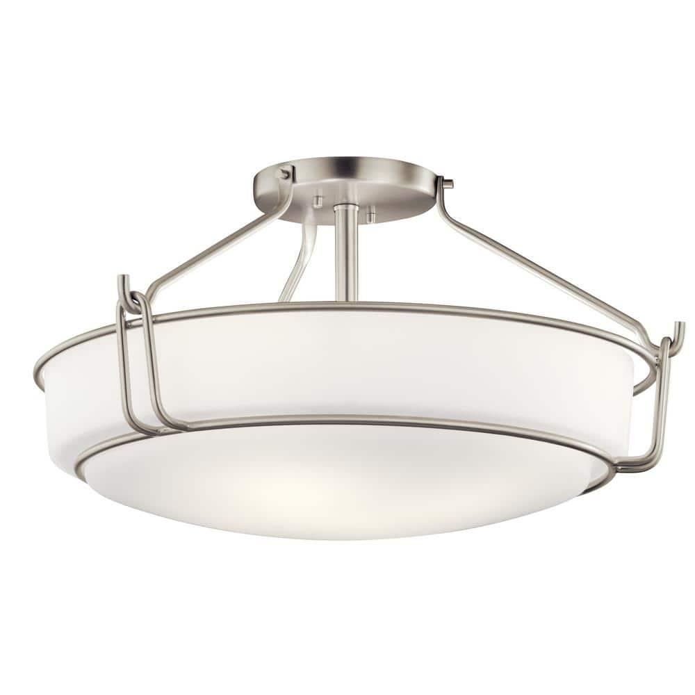 Kichler Lighting Alkire 4 - Light Semi-Flush Mount in  Brushed Nickel