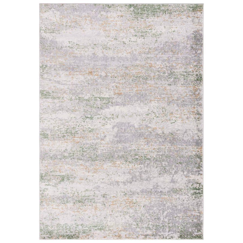 Palma PAM358 Power Loomed Indoor Accent Rug - 4'x6' - Grey/Green - Safavieh