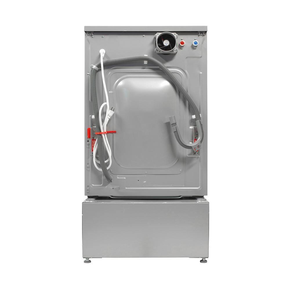 All-in-one Washer Dryer CONVERTIBLE PET Sanitize Cycle 15 lbs 1400RPM+Pedestal