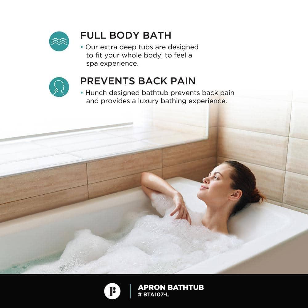 Acrylic Soaking Bathtub with Integral Apron Front - 60" x 32"