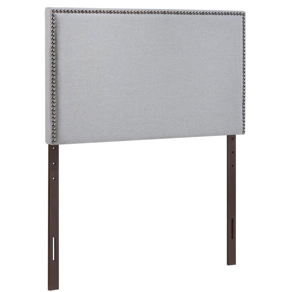 Region Sky Gray Twin Nailhead Upholstered Headboard