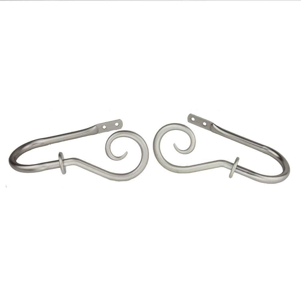 Rod Desyne Modern Curl Steel Curtain Holdback (Set of 2)