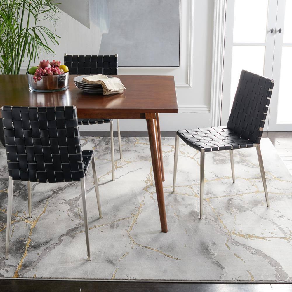SAFAVIEH Craft Paul Abstract Area Rug, Grey/Gold, 12' x 12' Square