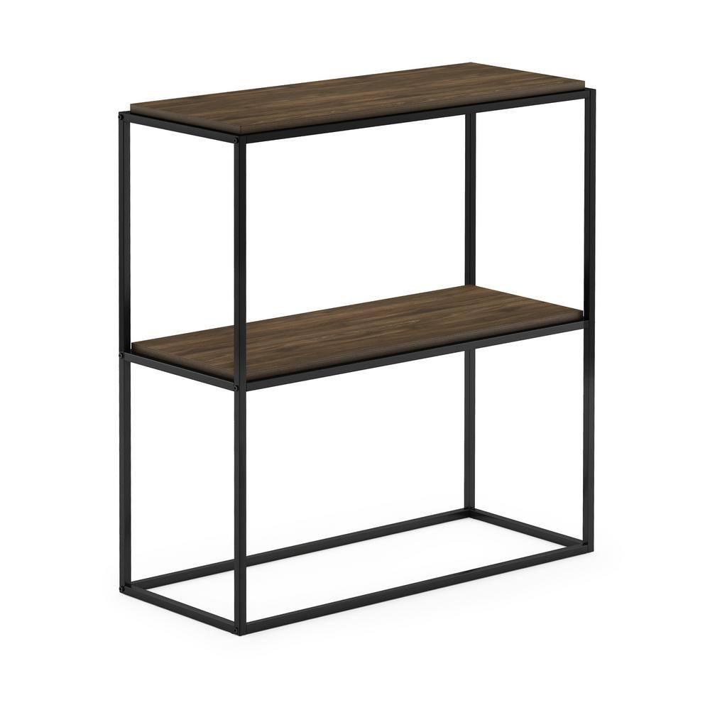 Furinno 31.57 W x 13.11 D x 34.29 H 2-Shelf Decorative Shelves, Columbia Walnut