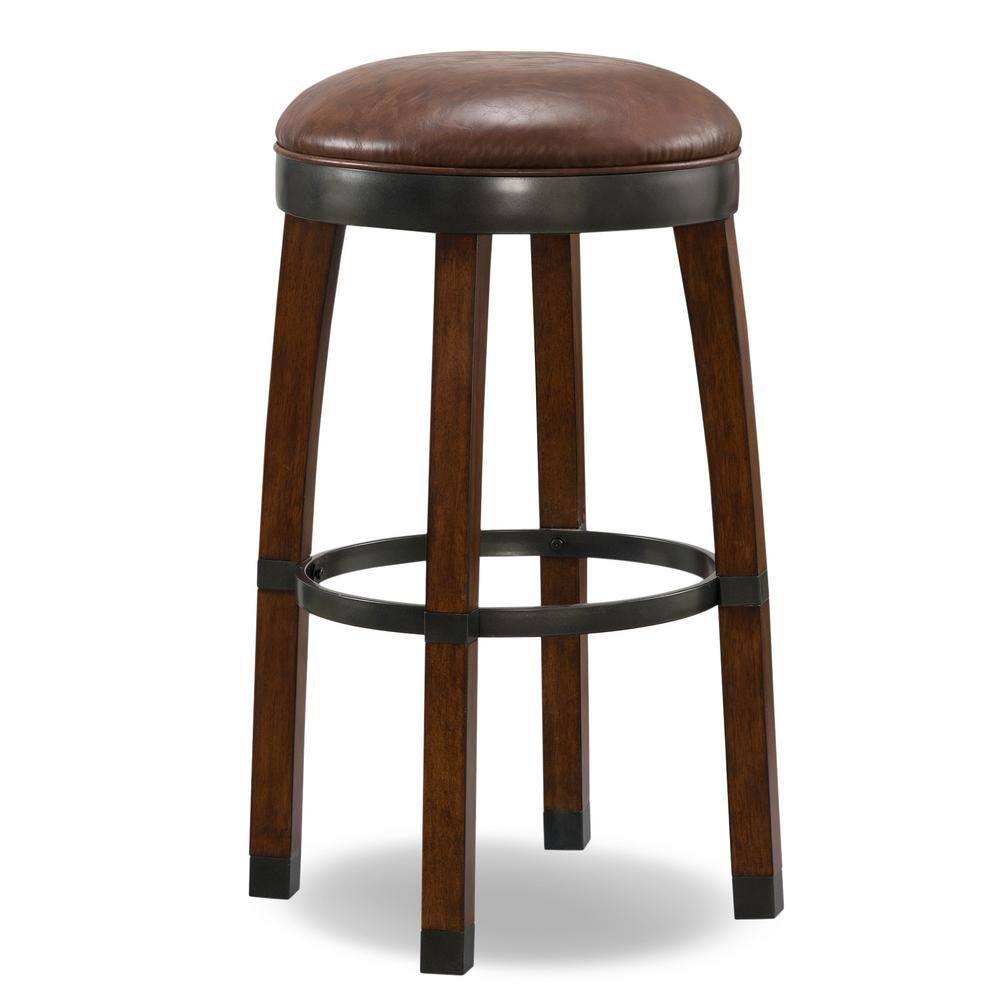 Leick Furniture Favorite Finds 30" Wood Bar Stool in Sienna/Brown (Set of 2)