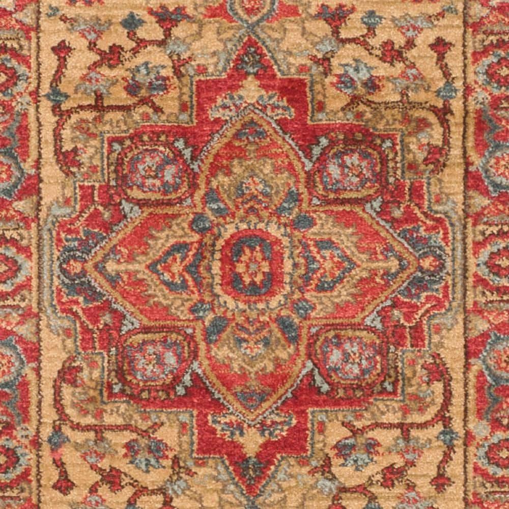 Mahal MAH698 Power Loomed Indoor Runner Rug - Red/Natural - 2'2"x16' - Safavieh.