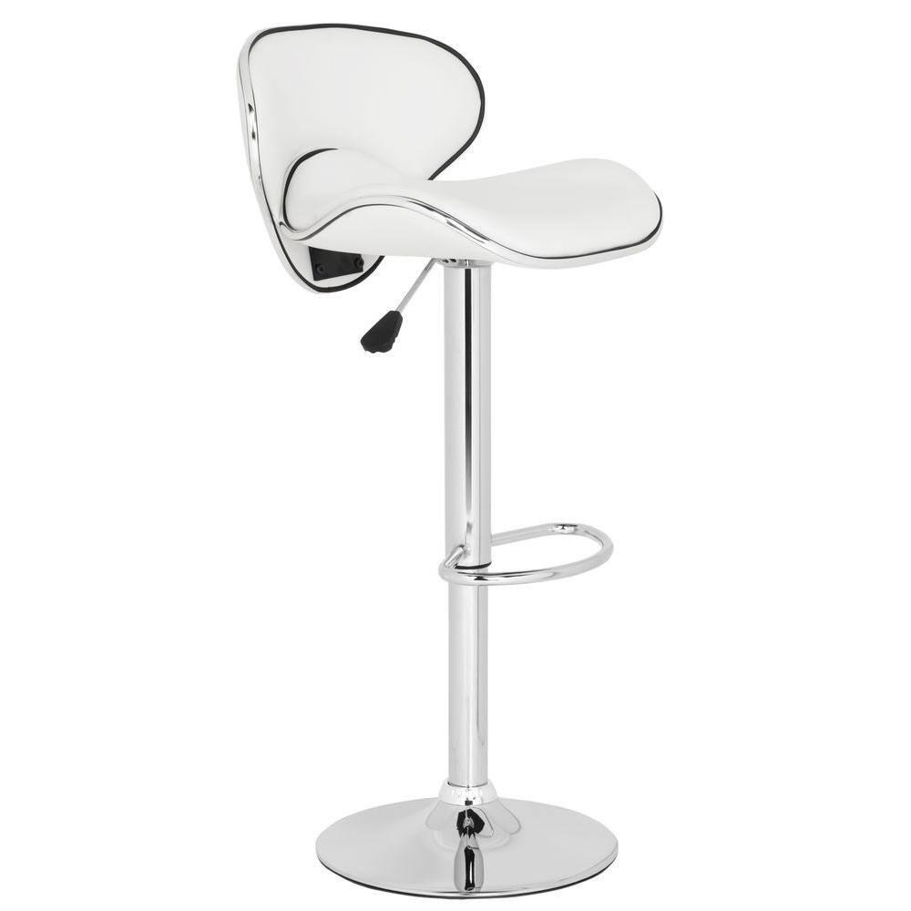 Shambi Swivel Bar Stool - FOX7515 - White - Safavieh Couture