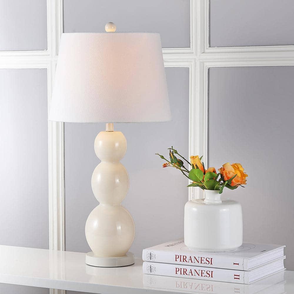Jayne 3 Sphere Table Lamp (Set of 2) - 26.5 Inch Height - LIT4089 - Light Grey - Safavieh