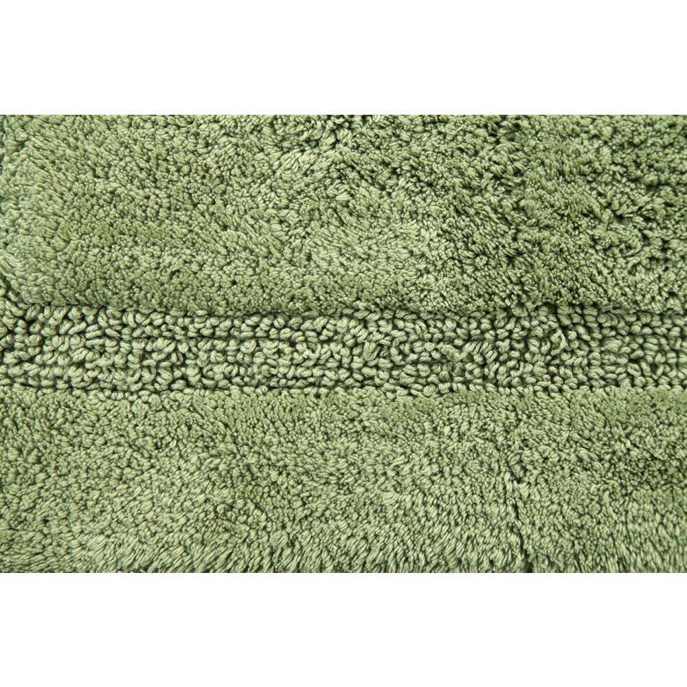 Saffron Fabs  Cotton Regency Bath Rug Sage Green 22 x 34
