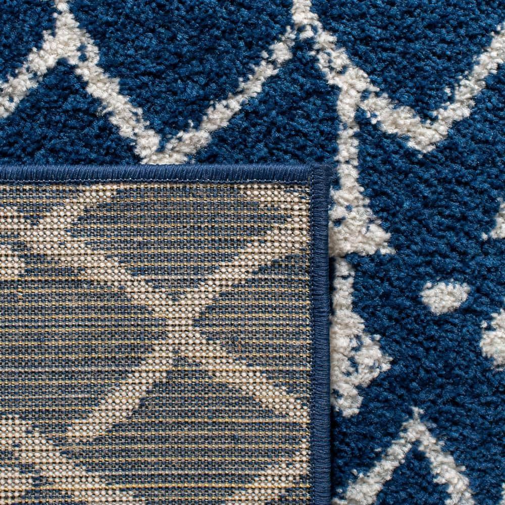 Tulum TUL270 Power Loomed Indoor Area Rug - Navy/Ivory - 9'x12' - Safavieh