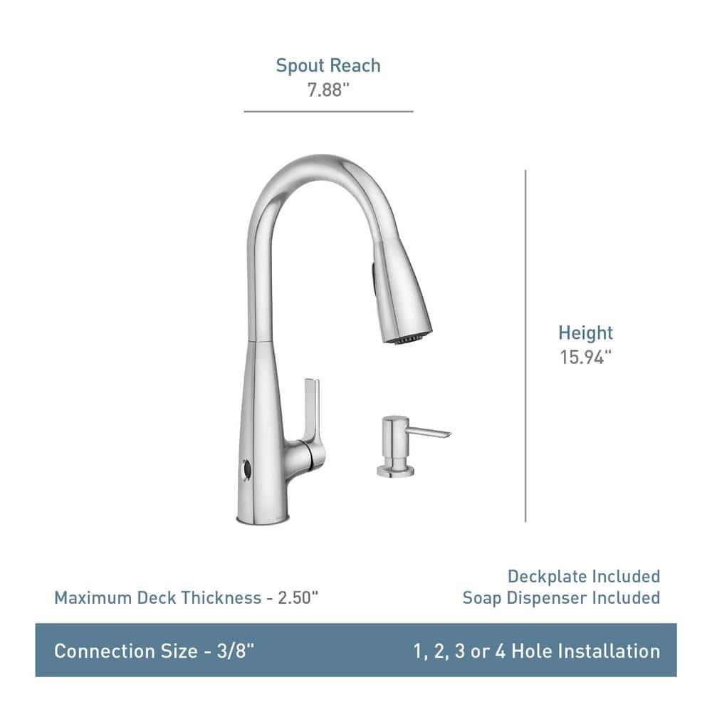 Haelyn Touchless Single-Handle Pulldown Sprayer Kitchen Faucet with MotionSense Wave and Power Clean